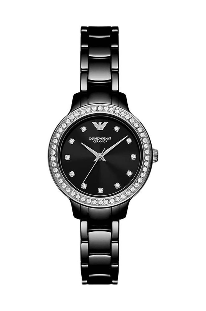 Годинник Emporio Armani жіночий колір чорний (3453188)