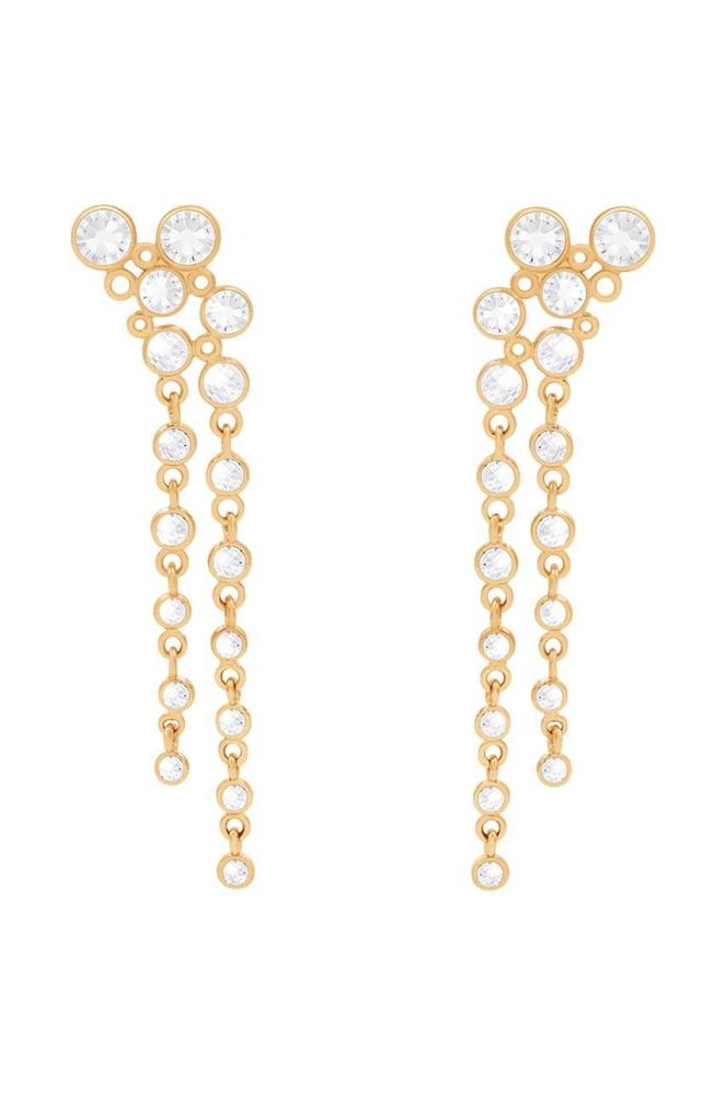 Позолочені сережки Lilou Sparkling колір золотий (3636852)