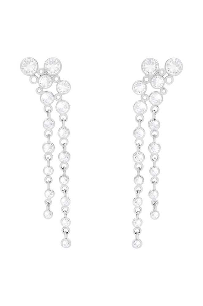 Посріблені сережки Lilou Sparkling колір срібний