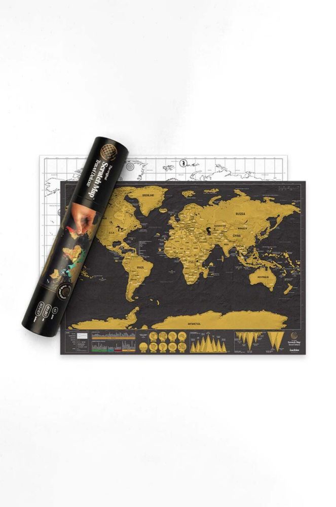 Скретч-карта Luckies of London Scratch Map® Travel Deluxe колір барвистий