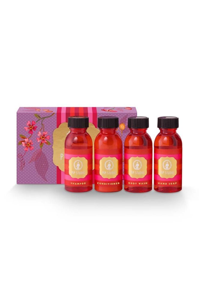 Набір міні косметики Pip Studio Travelset Tea Leaves 4-pack колір рожевий