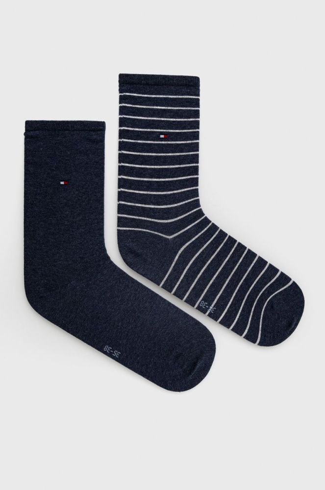 Шкарпетки Tommy Hilfiger (2 pack) жіночі колір блакитний (1673209)