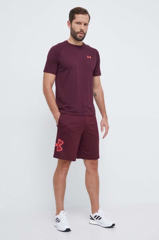 Шорти для тренувань Under Armour колір бордовий