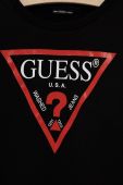 Дитяча бавовняна кофта Guess колір чорний з принтом (1535547)