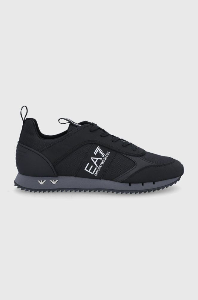 Черевики EA7 Emporio Armani колір чорний на плоскому ходу (1683831)