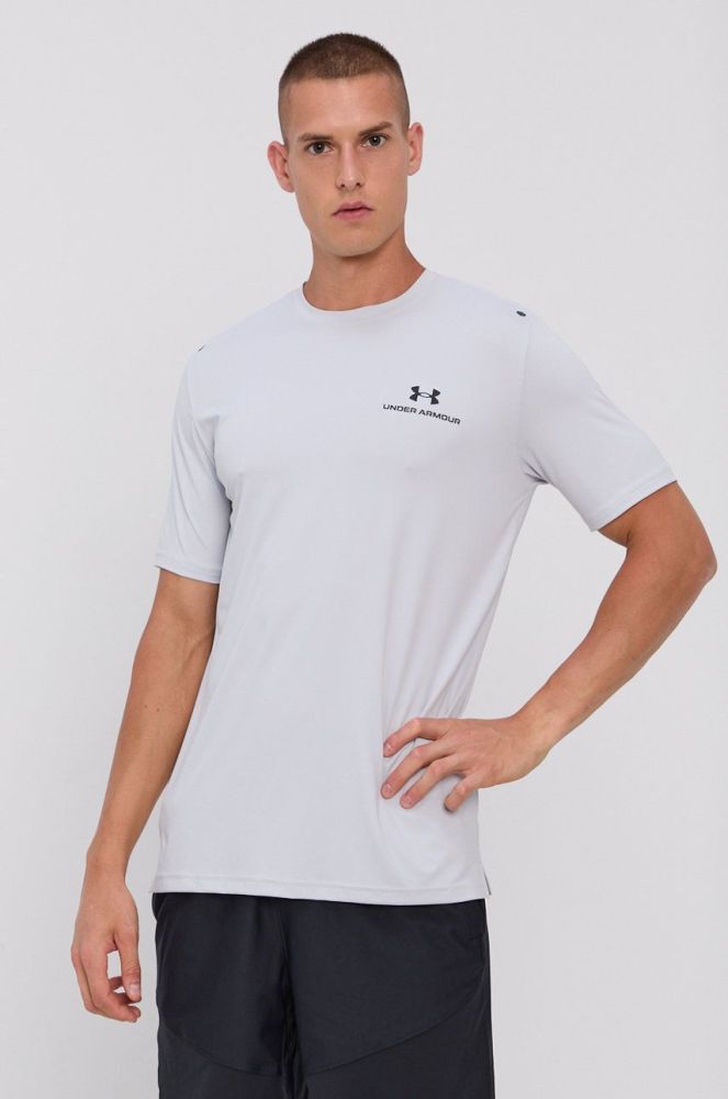 Тренувальна футболка Under Armour Rush Energy колір сірий однотонна 1366138-001