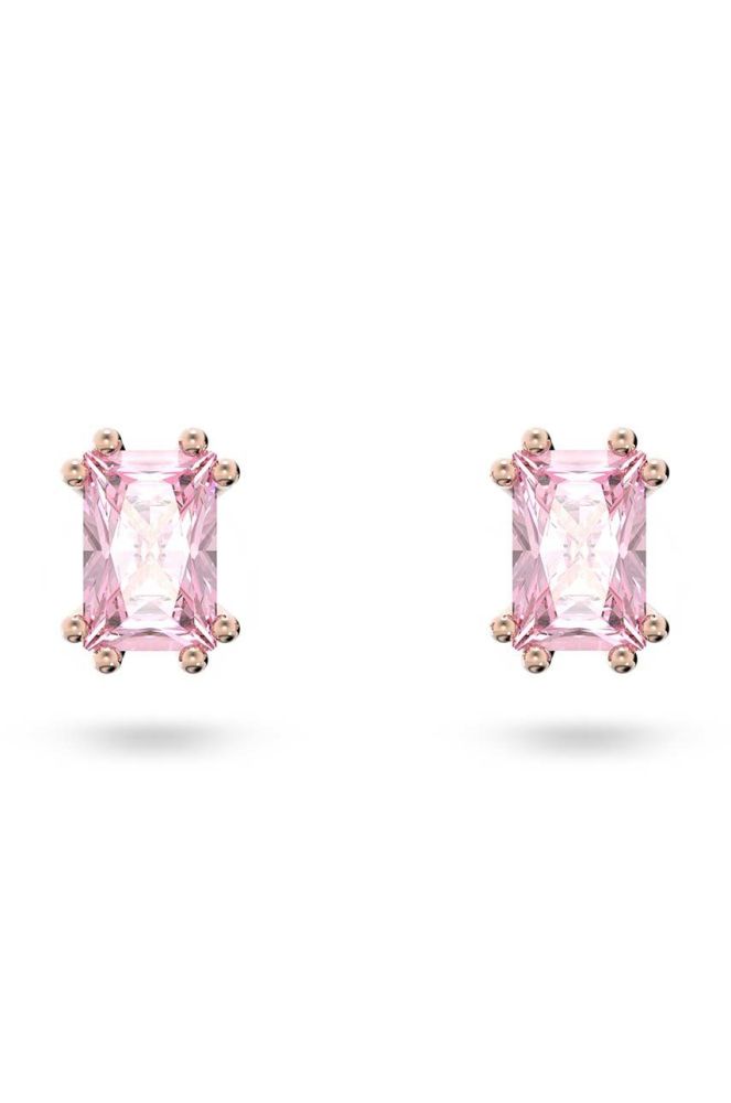 Сережки Swarovski колір рожевий (2757213)