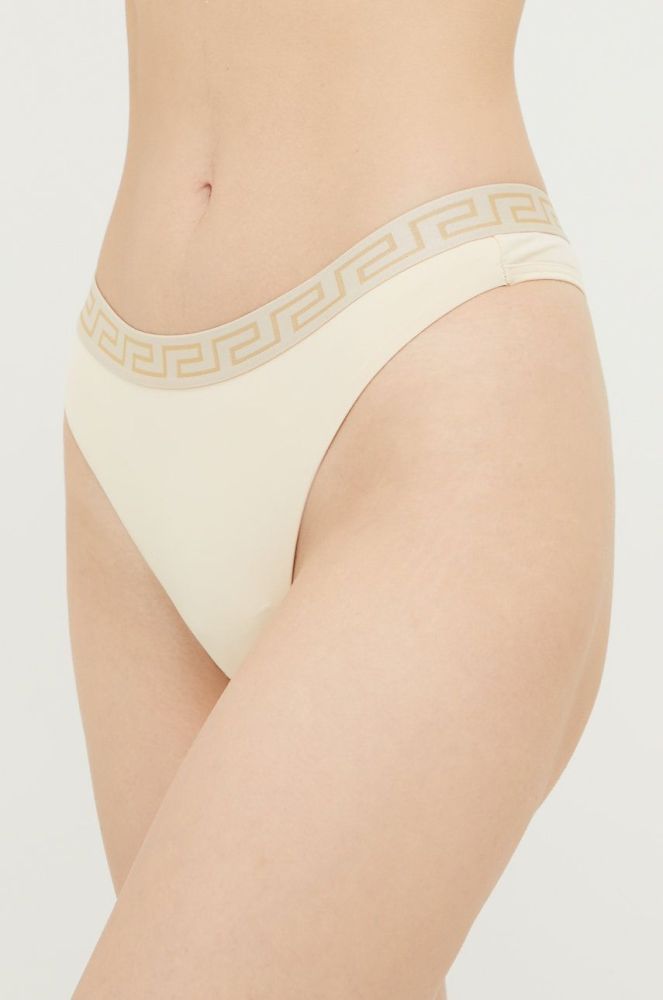 Стринги Versace колір бежевий