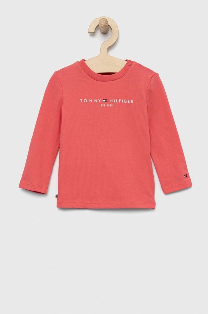 Лонгслів для немовлят Tommy Hilfiger колір рожевий
