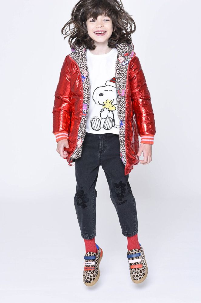 Дитячий бавовняний лонгслів Marc Jacobs X The Peanuts колір білий (2742856)