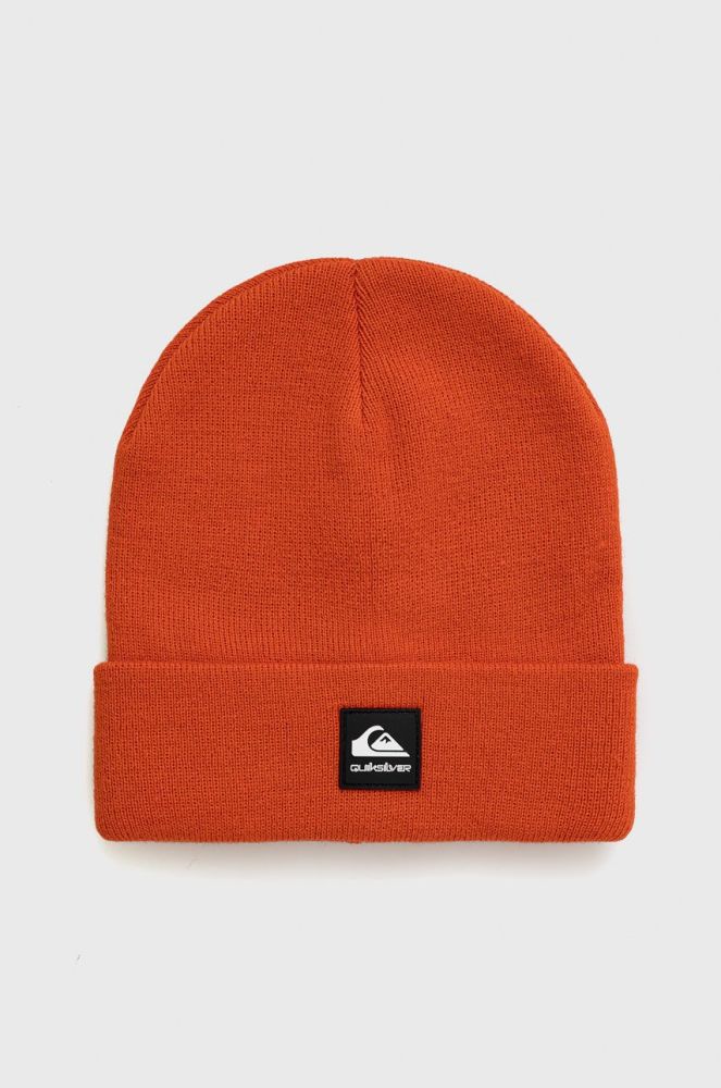 Дитяча шапка Quiksilver колір помаранчевий з товстого трикотажу