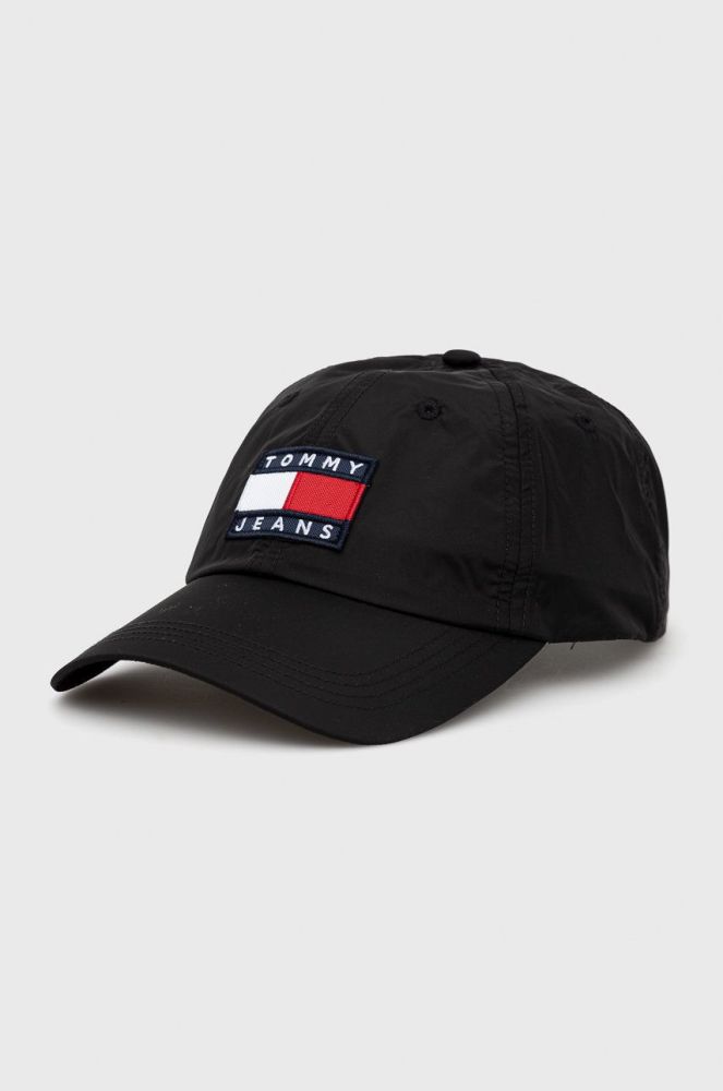 Кепка Tommy Jeans колір чорний з аплікацією (2424660)