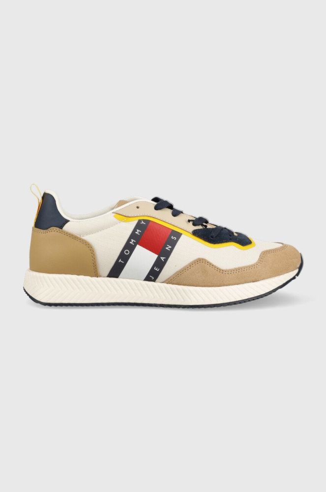 Кросівки Tommy Jeans Track Cleat колір бежевий