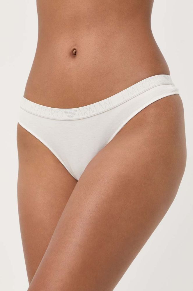 Стринги Emporio Armani Underwear 2-pack колір бежевий