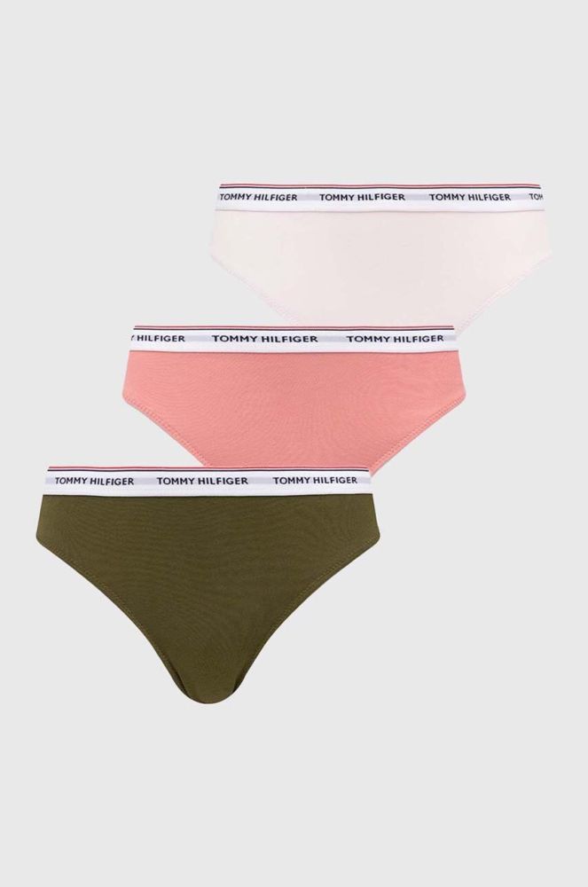 Труси Tommy Hilfiger 3-pack колір рожевий