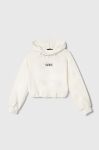 Дитяча кофта Sisley колір білий з капюшоном з принтом