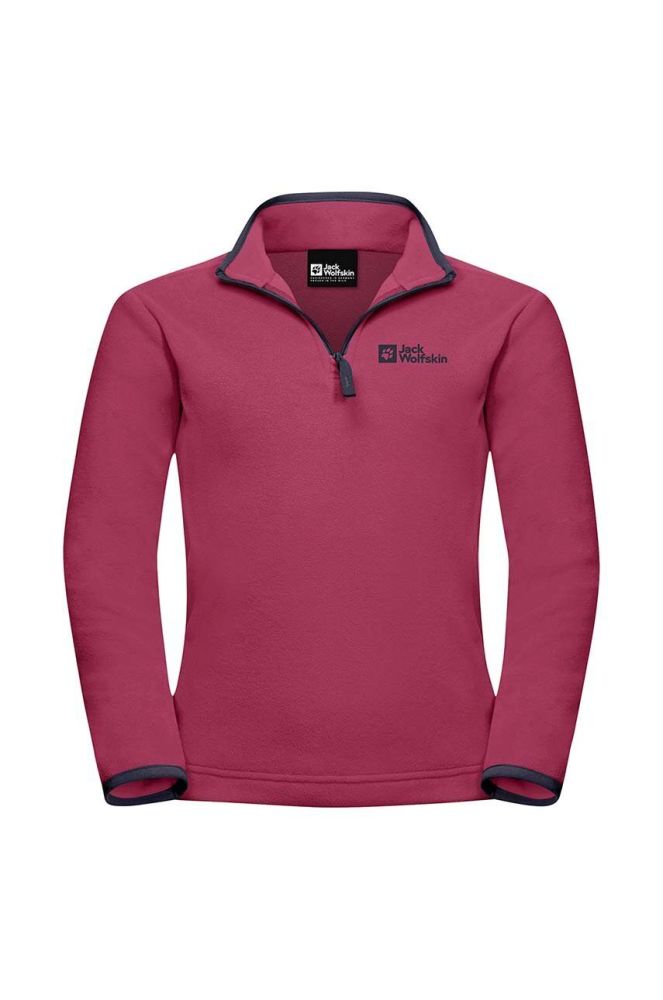 Дитяча кофта Jack Wolfskin TAUNUS Halfzip колір рожевий однотонна
