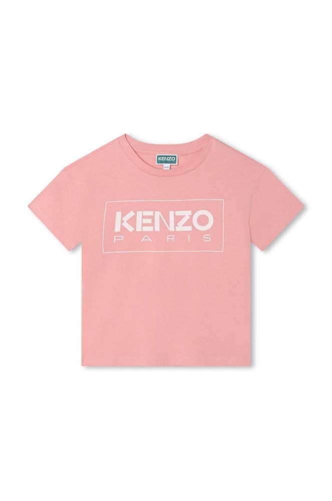 Дитяча бавовняна футболка Kenzo Kids колір рожевий (3408236)