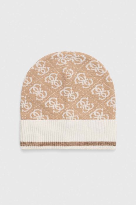 Шапка Guess колір бежевий (3601802)