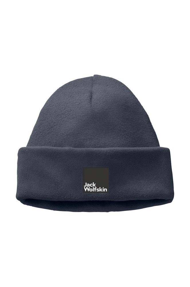 Дитяча шапка Jack Wolfskin SPIRIT FLEECE BEANIE колір синій з тонкого трикотажу
