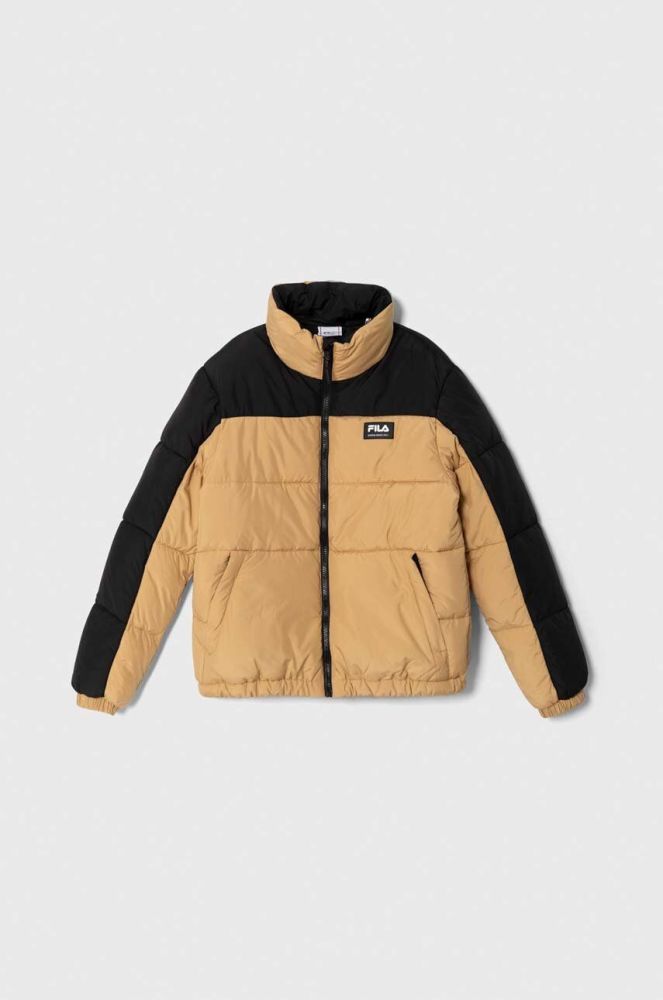 Дитяча куртка Fila THALWENDEN blocked puff jacket колір бежевий