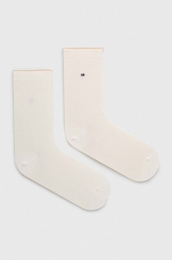 Шкарпетки Tommy Hilfiger 2-pack жіночі колір бежевий (3641477)