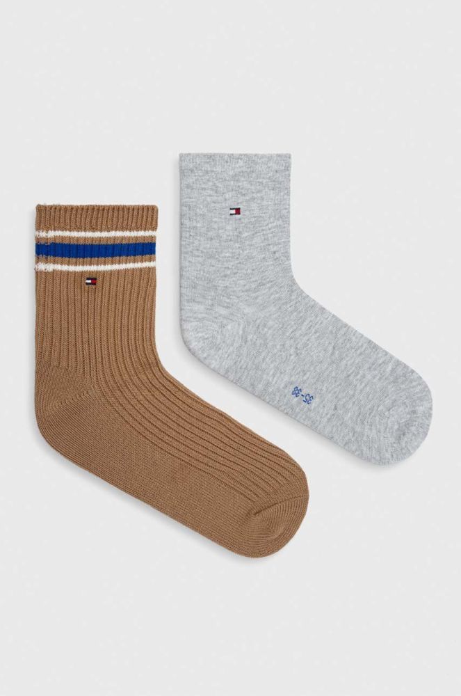Шкарпетки Tommy Hilfiger 2-pack жіночі колір сірий