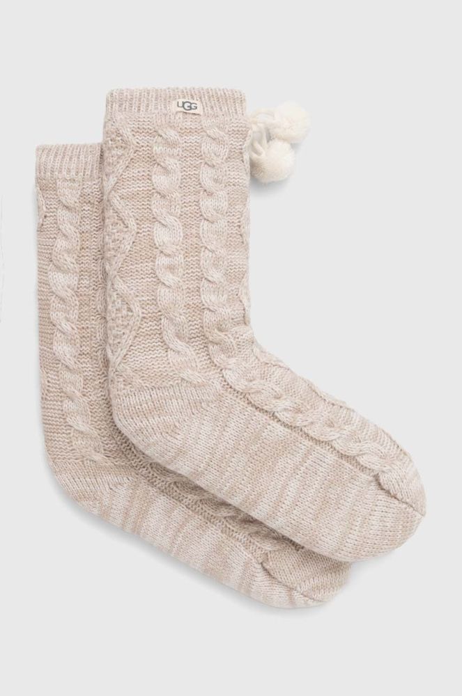 Шкарпетки UGG жіночі колір бежевий (3470773)