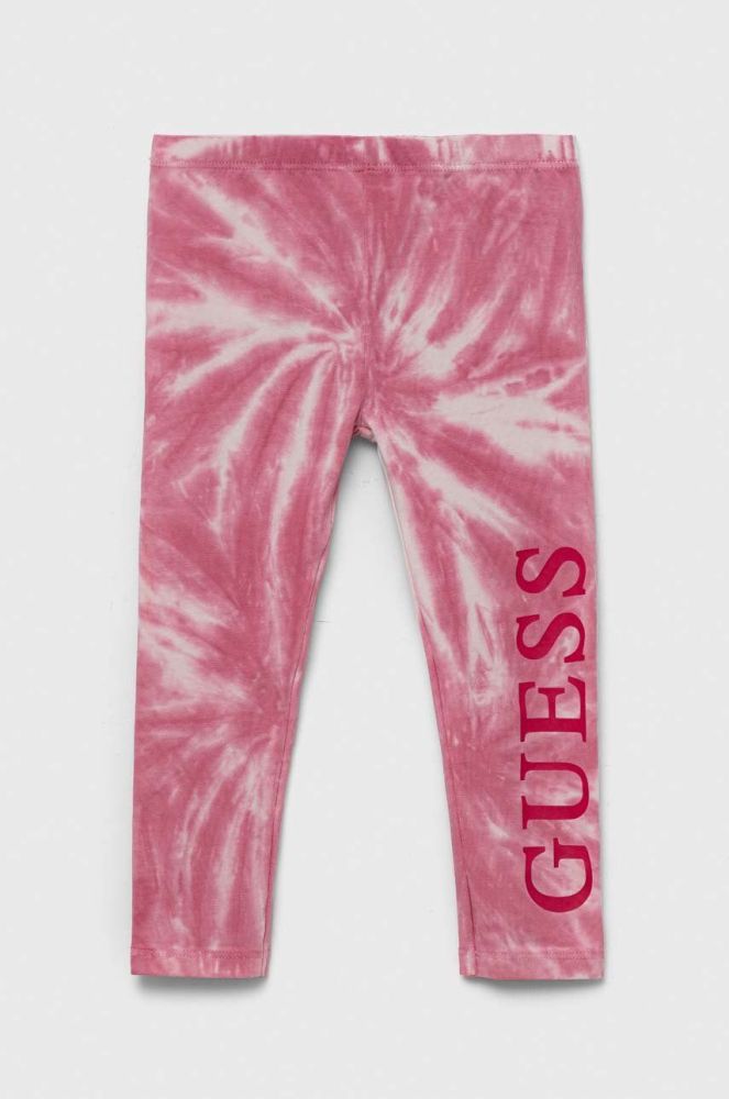 Дитячі легінси Guess колір рожевий візерунок (3296751)