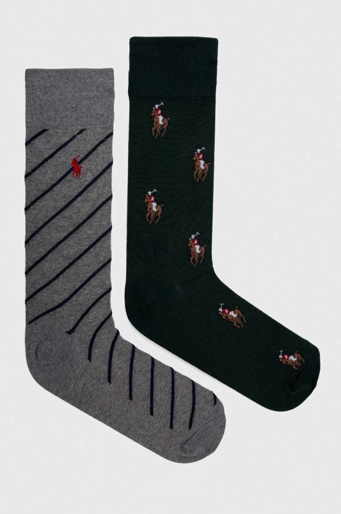Шкарпетки Polo Ralph Lauren 2-pack чоловічі колір барвистий (3618033)