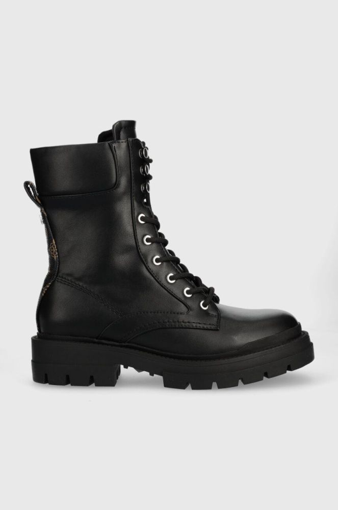 Черевики Guess FL7OTT ELE10 жіночі колір чорний на платформі OBETTER