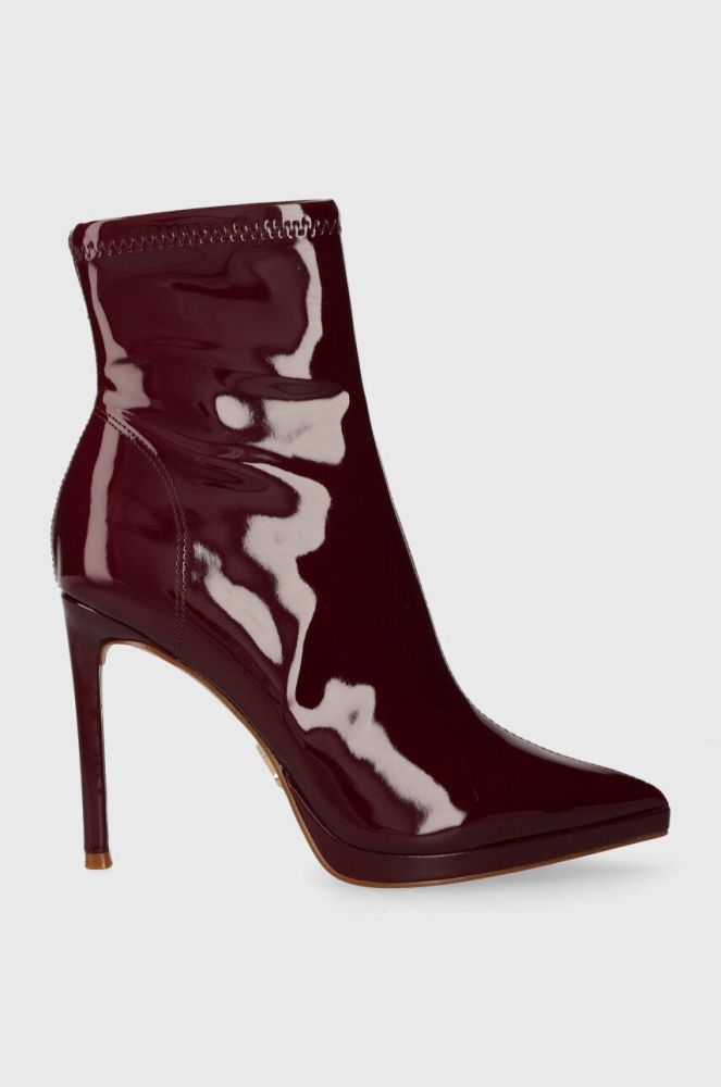 Черевики Steve Madden Kaylani жіночі колір бордовий на шпильці SM19000030