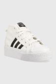 Дитячі кеди adidas Originals NIZZA PLATFORM MID колір білий