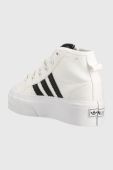 Дитячі кеди adidas Originals NIZZA PLATFORM MID колір білий