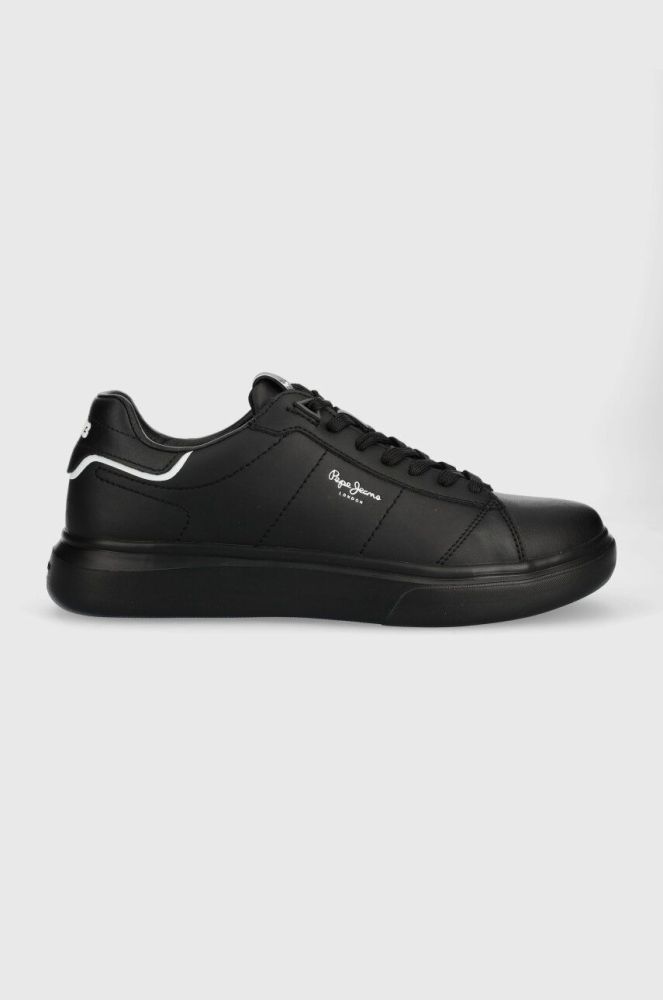 Шкіряні кросівки Pepe Jeans EATON BASIC колір чорний PMS30981 (3436184)