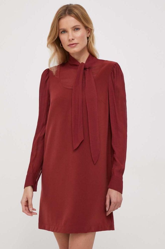 Сукня United Colors of Benetton колір бордовий mini пряма (3689077)