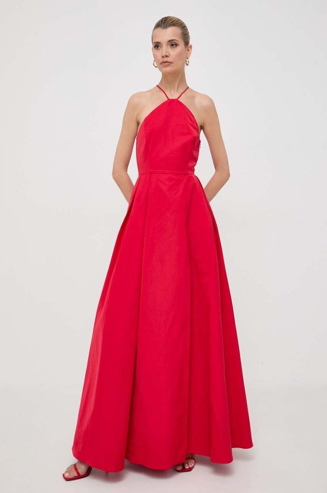 Сукня Twinset колір червоний maxi розкльошена