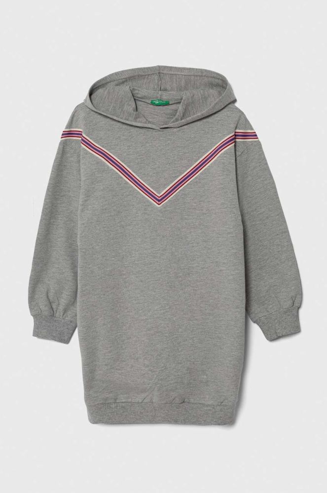 Дитяча сукня United Colors of Benetton колір сірий mini пряма