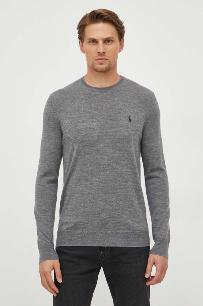Вовняний светр Polo Ralph Lauren чоловічий колір сірий (3576052)