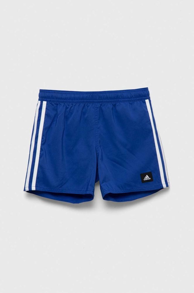 Дитячі шорти adidas Performance 3S SHO однотонні регульована талія колір блакитний