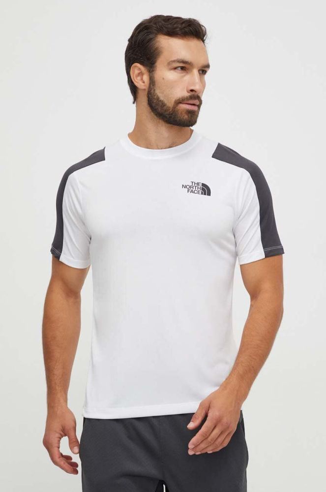 Спортивна футболка The North Face колір білий однотонний
