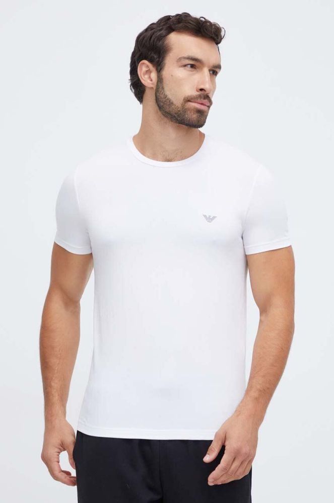 Футболка лаунж Emporio Armani Underwear 2-pack однотонний колір барвистий