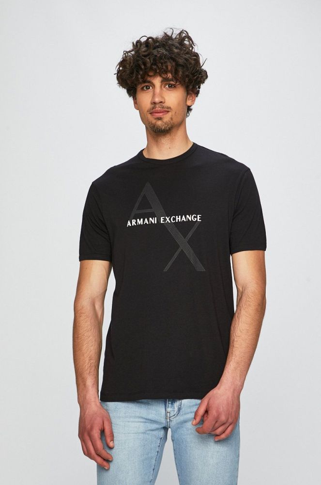 Armani Exchange - Футболка колір чорний (319036)