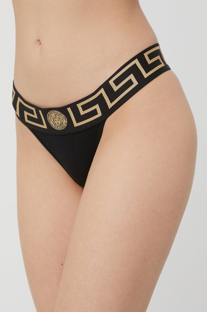 Стринги Versace колір чорний