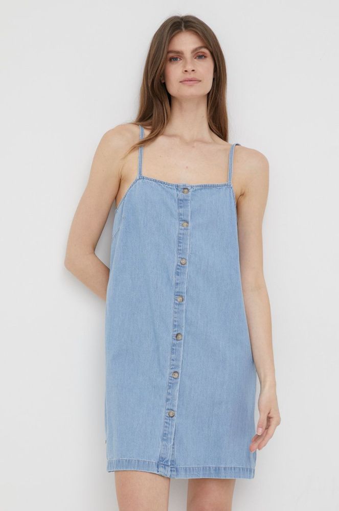 Джинсова сукня Pepe Jeans Sunny mini пряма колір блакитний