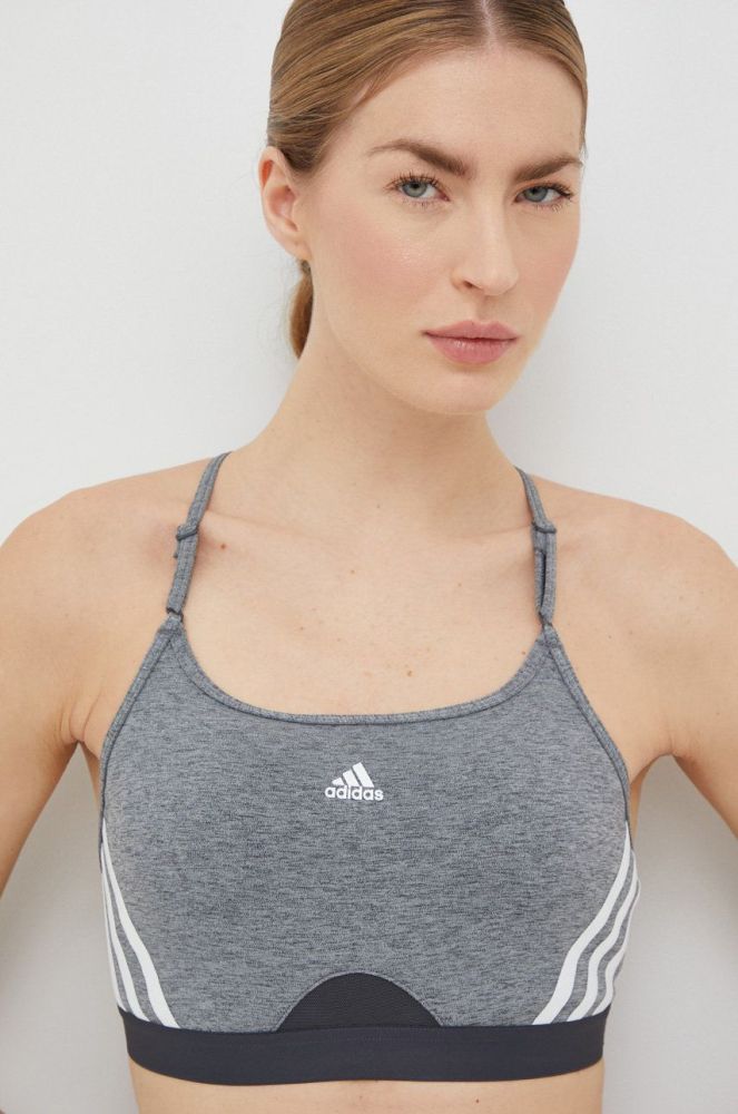 Спортивний бюстгальтер adidas Performance Aeroreact колір сірий