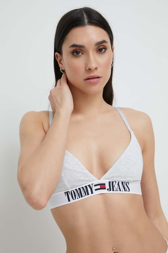 Бюстгальтер Tommy Jeans колір сірий однотонний (3115720)