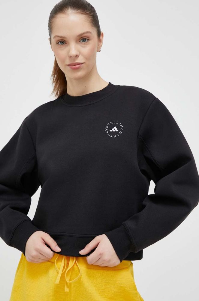 Кофта adidas by Stella McCartney жіноча колір чорний однотонна