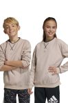 Дитяча кофта adidas U FLEECE колір бежевий однотонна