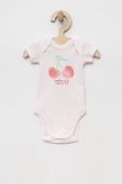 Дитяче бавовняне боді United Colors of Benetton 2-pack колір рожевий (3184792)